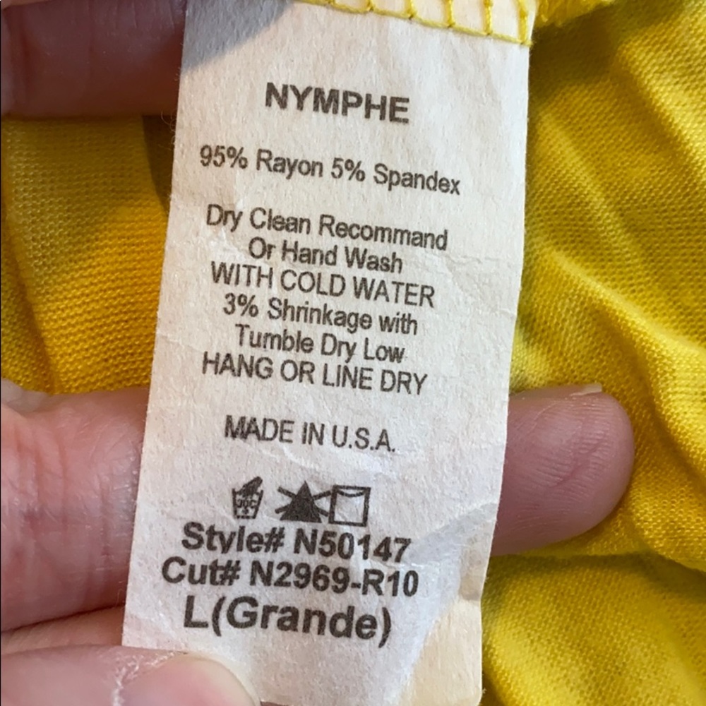 NYMPHE Yellow Stretchy Racerback Maxi Dress Size Large - Picture 8 of 8